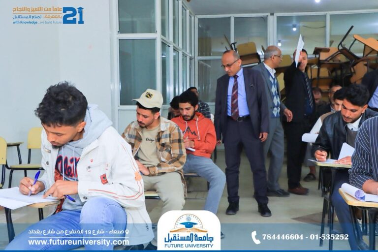 تدشين امتحانات الترم الثاني بجامعة المستقبل
