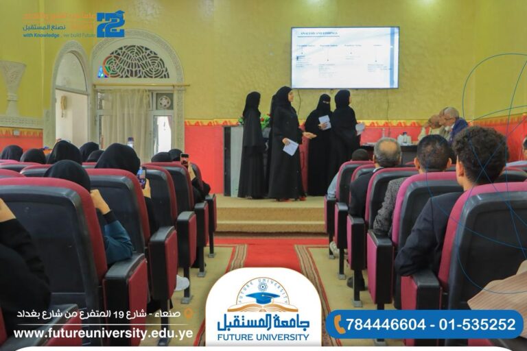 مناقشة مشروع تخرج بقسم إدارة الأعمال (اللغة الإنجليزية) بجامعة المستقبل